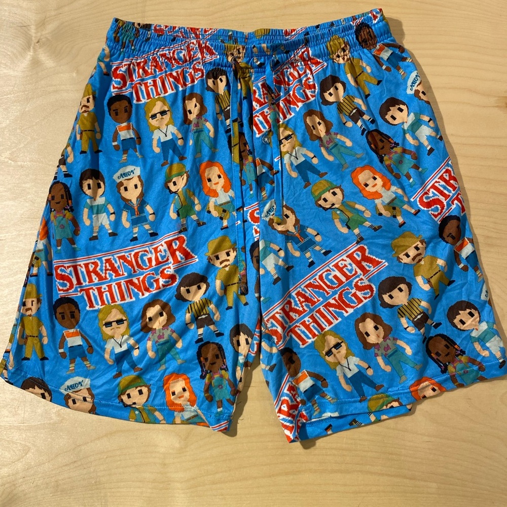 Stranger Things Blue Graphic PH Shorts Large (LY)